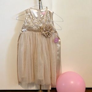 NEW Popatu Gold Tulle Dress